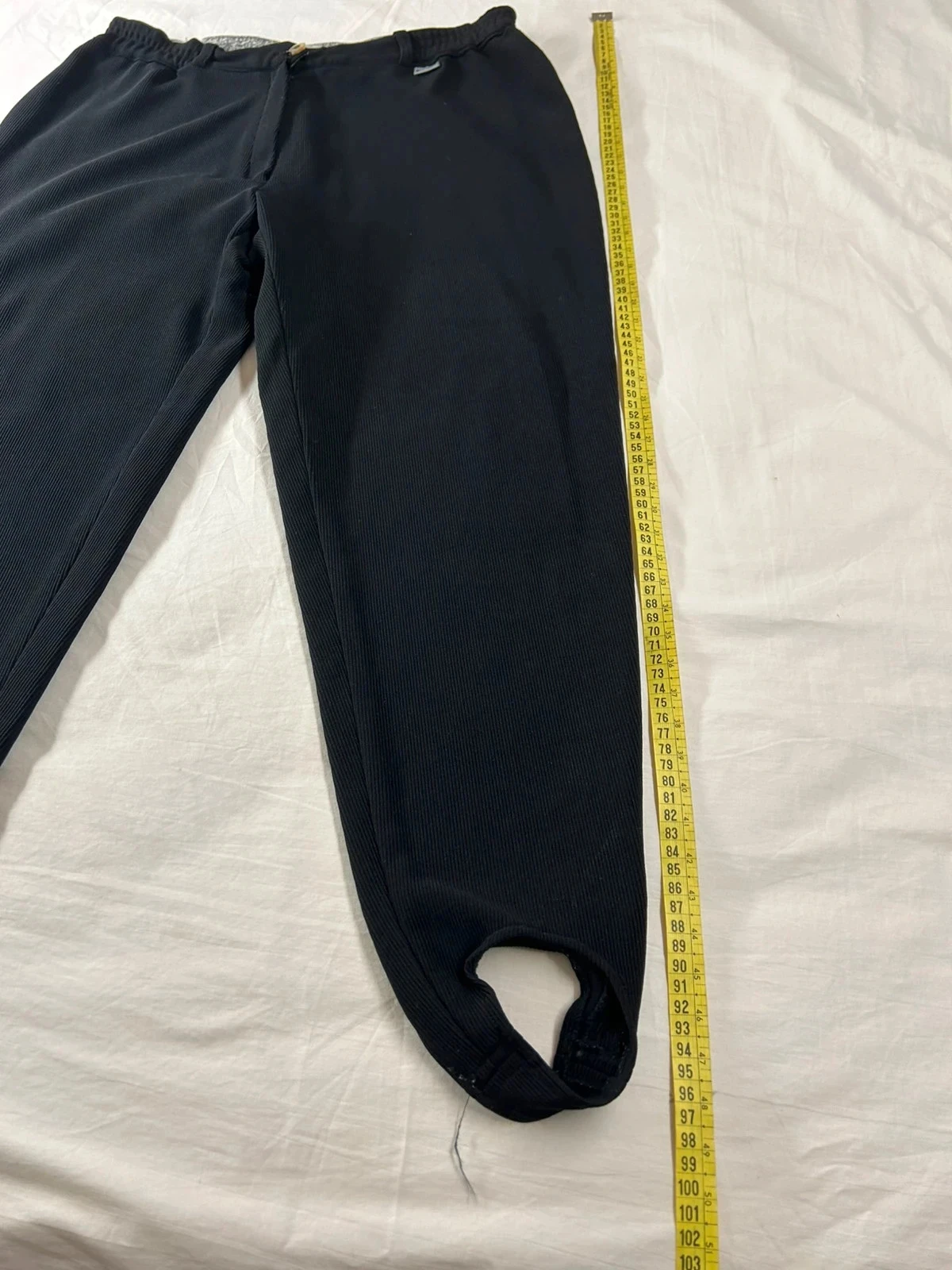 Pantalon legging vintage noir Derik en polyamide – photo 4